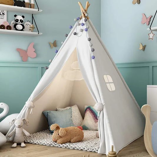 1.8m Children's Teepee Tent for Kids Indoor Outdoor Tipi Child Tent Play House Wigwam for Children Tent House